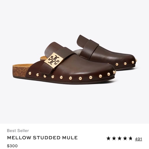 Tory Burch Shoes - Tory Burch Studded Mellow Mule 8.5